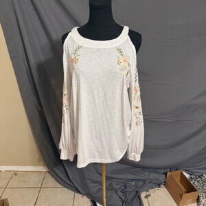 AMARYLLIS Cold Shoulder Blouse Size L